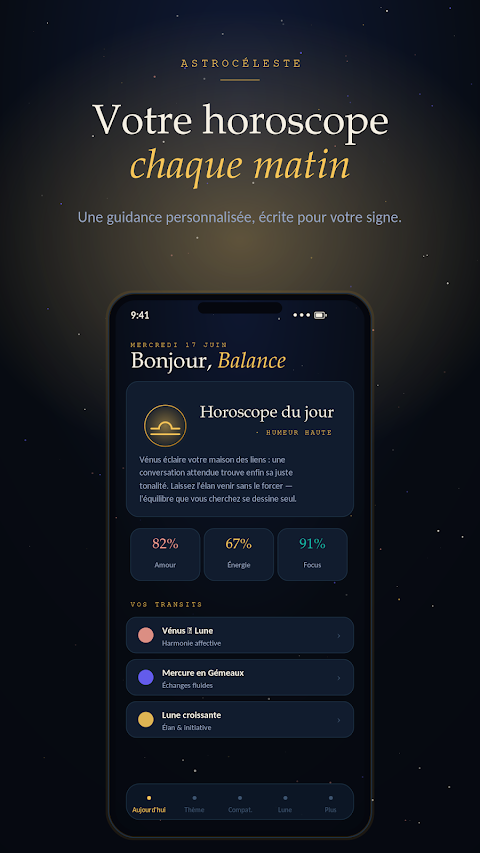 Capture de AstroCéleste sur un téléphone